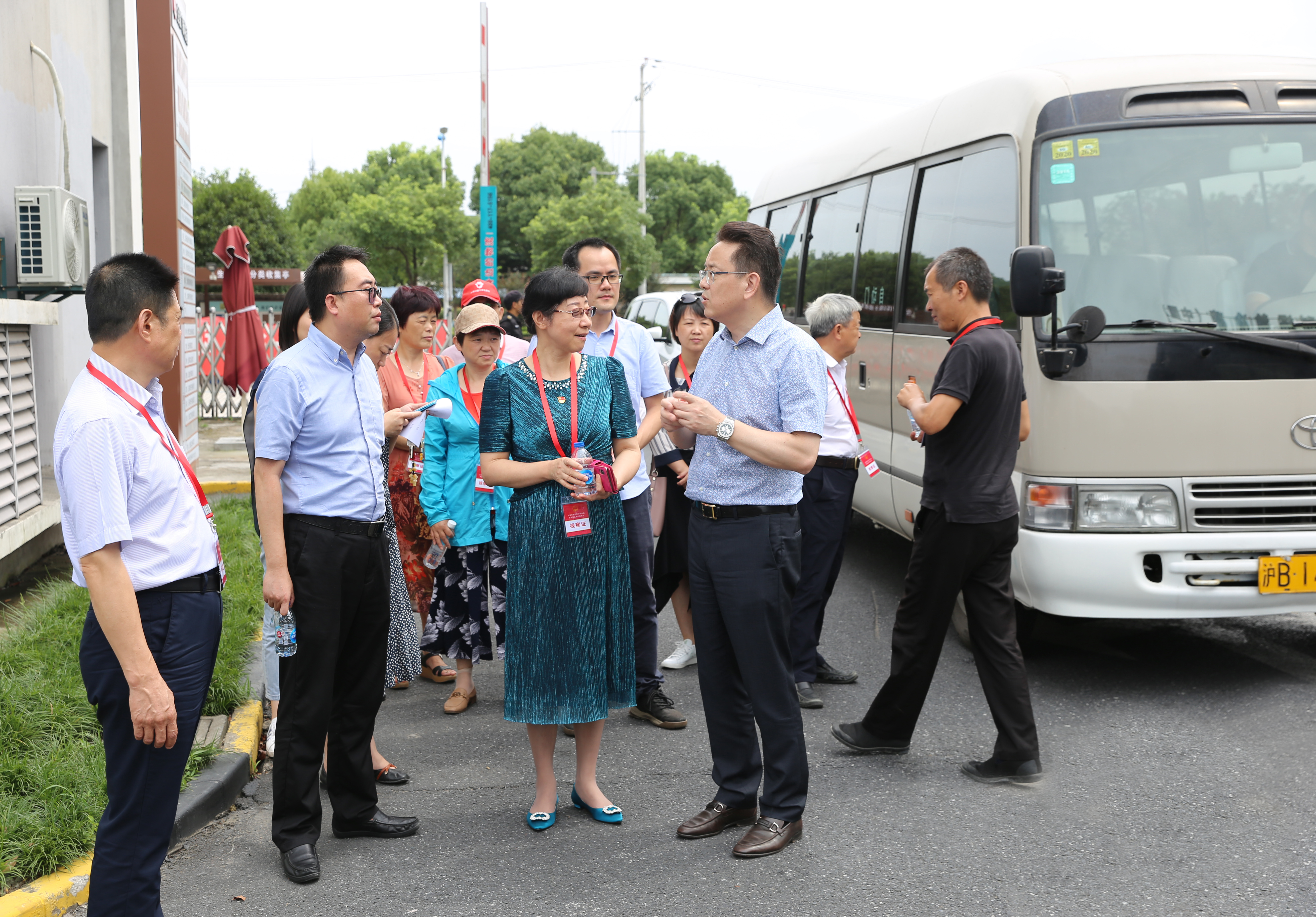 2020.7 小昆山镇人大副主席王小君、副镇长闫晓一行莅临企福广思科技园考察参观