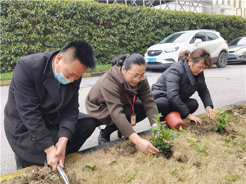2021.3 企福物业开展“美丽园区”绿化种植活动