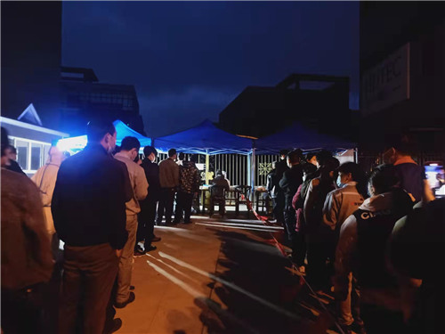 2022.3 企福40个小时完成检测点搭建，7000人次核酸